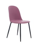 Moderná stolička v ružovej farbe.
