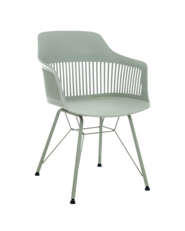 Moderné jedálenské stoličky v zelenej farbe.