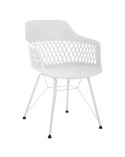 Stoličky do jedálne - moderná biela stolička do jedálne.