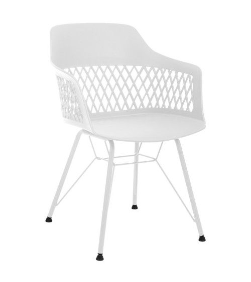 Stoličky do jedálne - moderná biela stolička do jedálne.
