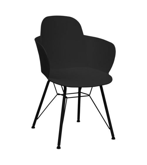 Moderná čierna stolička do jedálne.