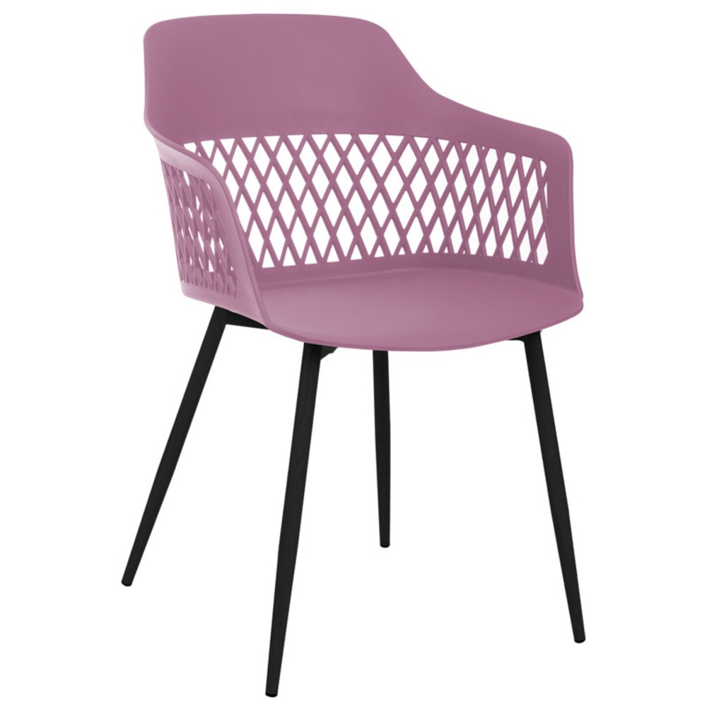 Stoličky do jedálne - moderné stoličky v ružovej farbe.