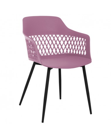 Stoličky do jedálne - moderné stoličky v ružovej farbe.