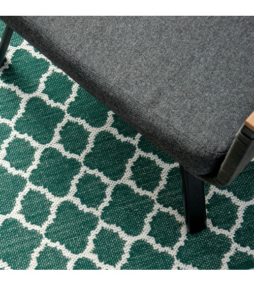 Vonkajší koberec - zelený vzor. Koberc do exteriéru aj interiéru.